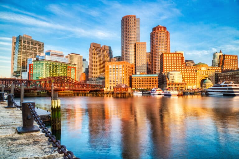 Heartbeep Marketing NH SEO Agency in Boston, Boston Skyline with Financial District and Boston Harbor at Sunrise, USA Keywords: boston, harbor, skyline, disk, illuminated, sunrise, cityscape, skycraper, night, massachusetts, city, financial, district, financial district, usa, england, new, new england, architecture, downtown, dusk, business, tourism, urban, america, landmark, famous, metropolis, real, modern, building, sightseeing, walkway, view, panoramic, waterfront, street, estate, building, vibrant, sea, ship, boat, reflection, light